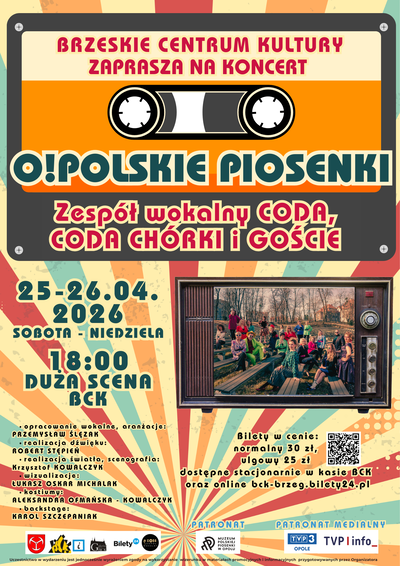 O!Polskie Piosenki - plakat koncertu.