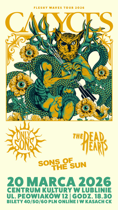 Slider - Koncert: Calyces + Only Sons, Sons of the Sun, The Dead Hearts