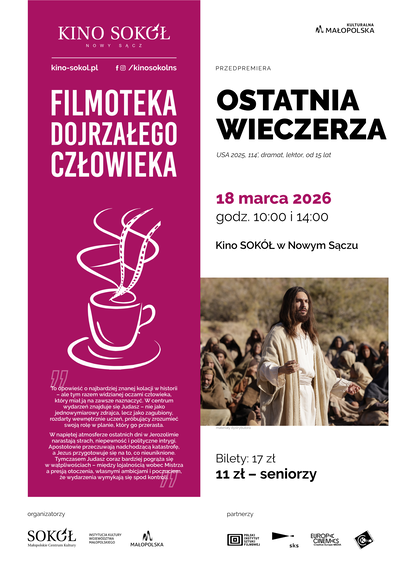 Slider - Film: OSTATNIA WIECZERZA  - lektor  Filmoteka Dojrzałego Człowieka