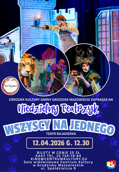 Slider - Spektakl: Niedzielny teatrzyk - "Wszyscy na jednego"