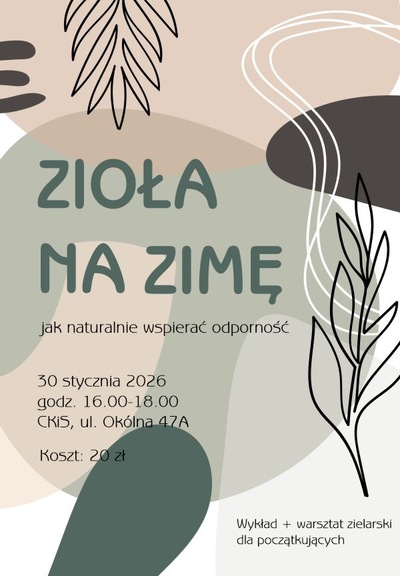 Slider - Wydarzenie: Zioła na zimę - Warsztaty