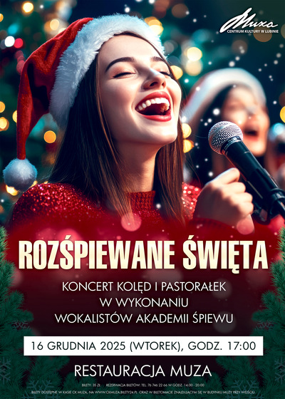 Slider - Koncert: ROZŚPIEWANE ŚWIĘTA – koncert kolęd i pastorałek w wykonaniu wokalistów Akademii Śpiewu