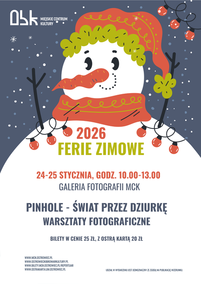 Slider - Wydarzenie: PINHOLE - ŚWIAT PRZEZ DZIURKĘ - warsztaty fotograficzne