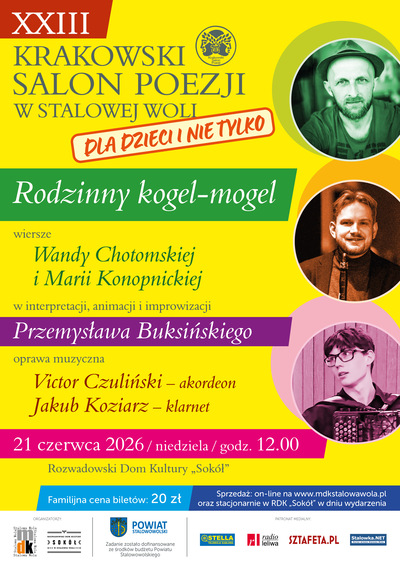 Slider - Wydarzenie: XXIII Krakowski Salon Poezji w Stalowej Woli – dla dzieci i nie tylko