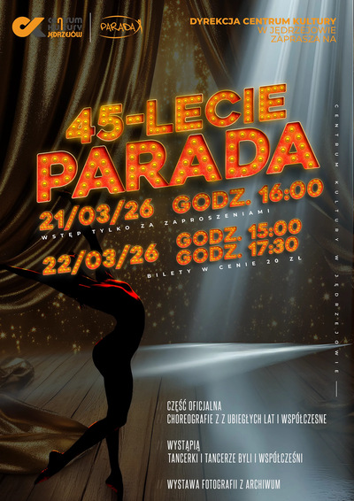 Slider - Koncert: Koncert Jubileuszowy z okazji 45-lecia Zespołów Tanecznych "PARADA"