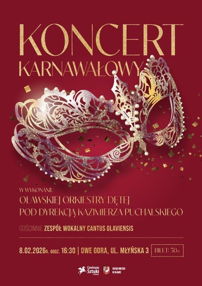 Slider - Koncert: KONCERT KARNAWAŁOWY OŁAWSKIEJ ORKIESTRY DĘTEJ