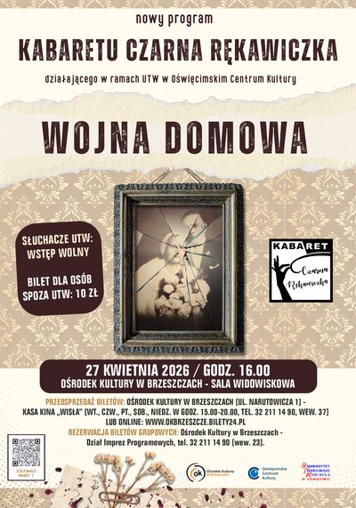 Slider - Wydarzenie: Spektakl Kabaretu Czarna Rękawiczka - "Wojna Domowa"