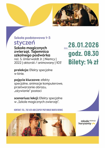 Slider - Film: SZKOŁA MAGICZNYCH ZWIERZAT. TAJEMNICA SZKOLNEGO PODWÓRKA / 2D dubbing