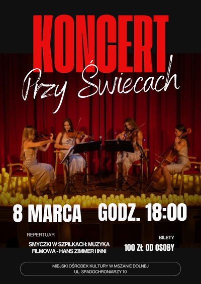 Slider - Koncert: Koncert Przy świecach. Smyczki w szpilkach