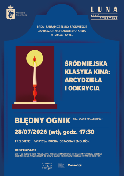 Slider - Film: ŚRÓDMIEJSKA KLASYKA KINA: ARCYDZIEŁA I ODKRYCIA | Błędny ognik | seans + rozmowa
