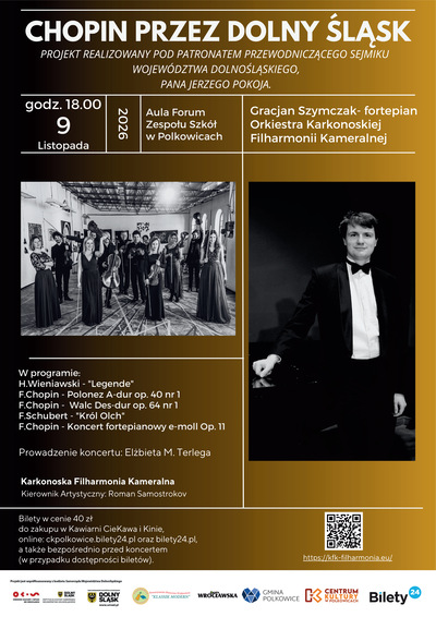 Slider - Wydarzenie: Koncert "Chopin przez Dolny Śląsk"