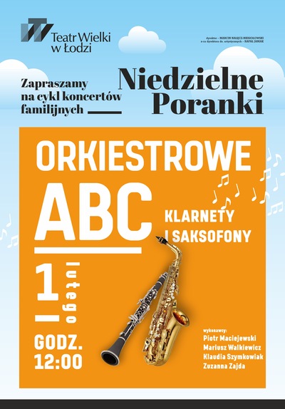 Slider - Koncert: Cykl koncertów familijnych - ORKIESTROWE ABC - klarnet i saksofon