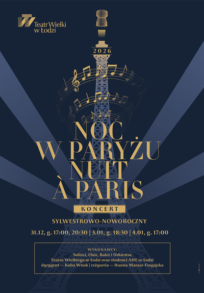 Slider - Koncert: "NOC W PARYŻU"/"NUIT A PARIS" - KONCERT SYLWESTROWO-NOWOROCZNY NA BIS