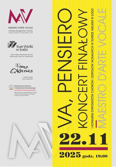 Slider - Koncert: VA, PENSIERO! GALA FINAŁOWA I KONKURSU DYRYGENTÓW CHÓRÓW MAESTRO D'ARTE VOCALE