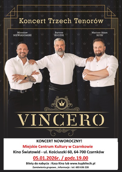 Slider - Koncert: Koncert Noworoczny Trzech Tenorów - Vincero.