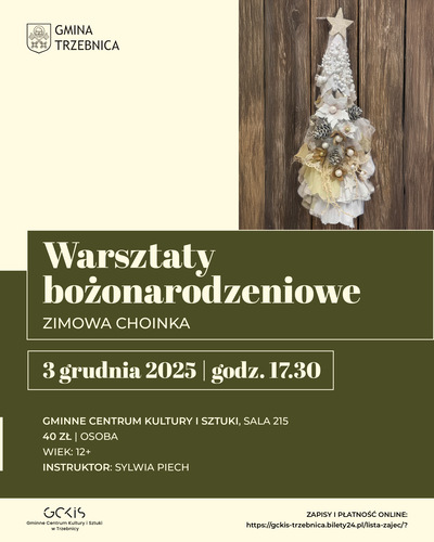 Warsztaty bożonarodzeniowe - zimowa choinka