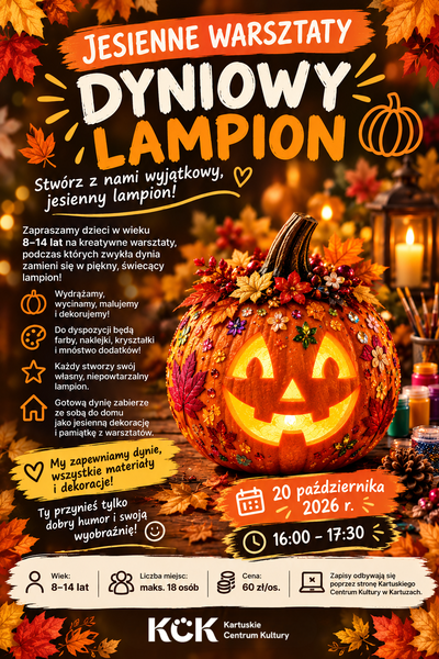 Jesienne warsztaty - dyniowy lampion