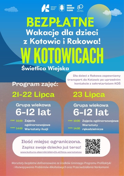Zajęcia: KOTOWICE, RAKÓW - WAKACJE 21.07.2025 - 23.07.2025