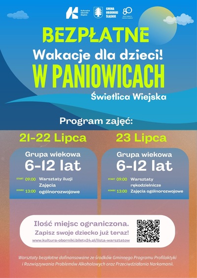 Zajęcia: PANIOWICE - WAKACJE 21.07.2025 - 23.07.2025