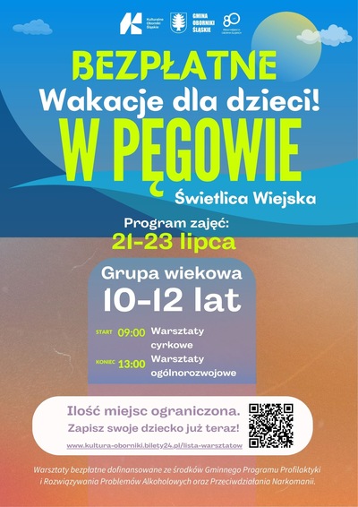 Zajęcia: PĘGÓW - WAKACJE (10-12)  21.07.2025 - 23.07.2025