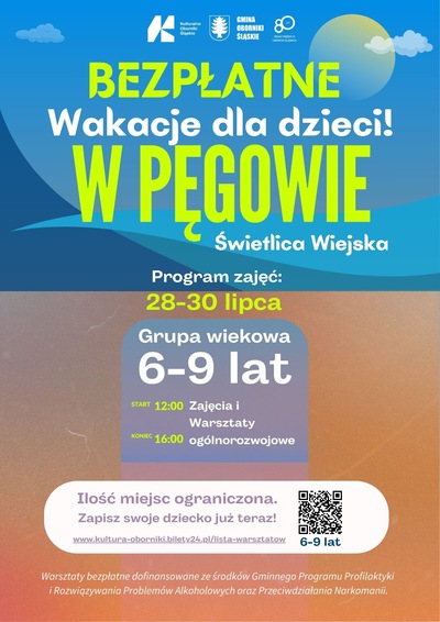 Zajęcia: PĘGÓW - WAKACJE (6-9) 28.07.2025 - 30.07.2025
