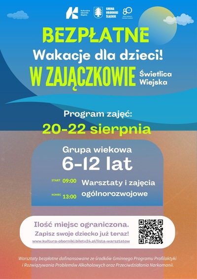 Zajęcia: ZAJĄCZKÓW - WAKACJE 20.08.2025 - 22.08.2025