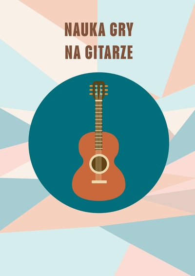Grafika - plakat Nauka gry na gitarze