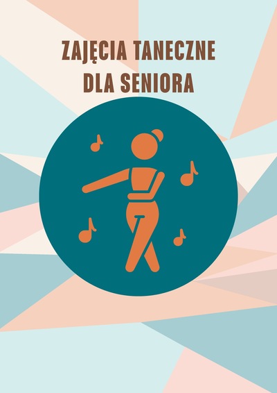 Grafika - plakat zajęcia taneczne dla seniora