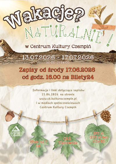 Zaproszenie na wakacje z Centrum Kultury Czempiń