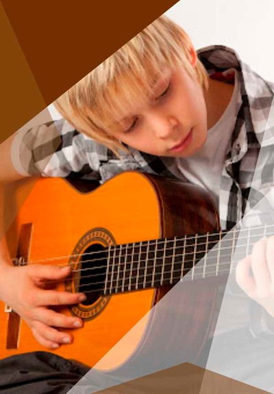 Grafika reklamowa/ zdjęcie- nauka gry na gitarze- poniedziałek