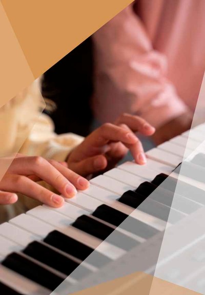 Grafika reklamowa/ zdjęcie- Nauka gry na instrumentach klawiszowych (keyboard, akordeon)- piątek