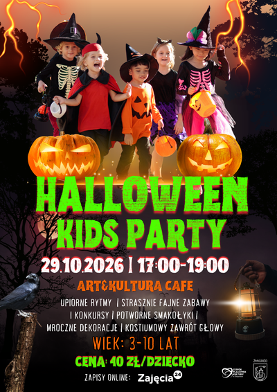 dzieci z dyniami, dekoracje halloweenowe