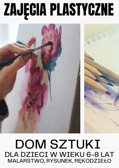 Plakat zajęć plastycznych