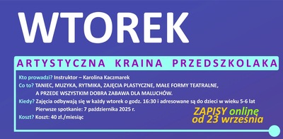 ARTYSTYCZNA KRAINA PRZEDSZKOLAKA