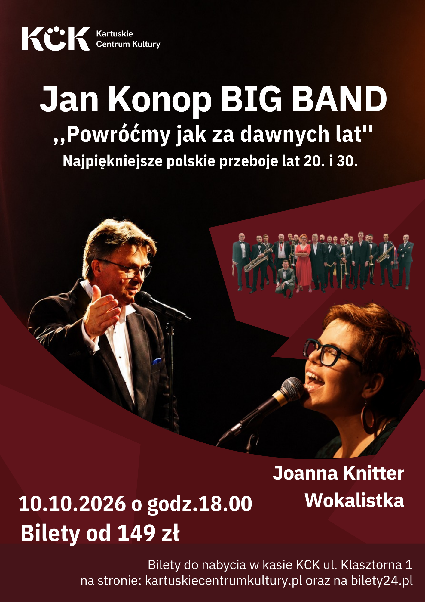 Plakat do wydarzenia: Jan Konop BIG BAND ,,Powróćmy jak za dawnych lat''